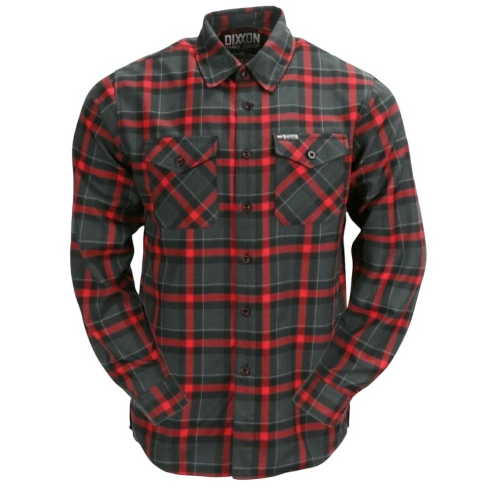 New With Tags Dixxon Flannel Size 2X XXL 2XT Tall Black Flys Eyewear Red Black